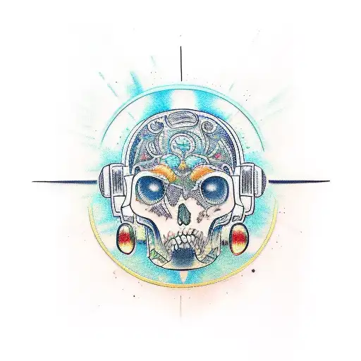 lowerider boombox ghetto sunset hip hop palm music chicano  tattoo design idea