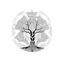 geometric tree of life tattoo design idea