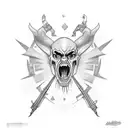 trans pride warrior fights off bigots tattoo design idea