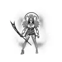 trans pride warrior fights off bigots tattoo design idea