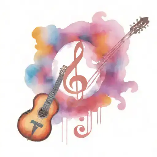 music records with catholism and Cajun heritage symbols tattoo design idea