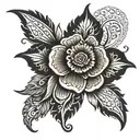 indira gandhi's signature tattoo design idea