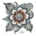 indira gandhi's signature tattoo design idea