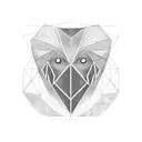 geometric owl tattoo design idea