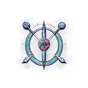 Trident tattoo design idea