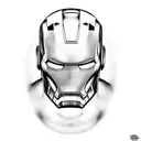 Iron Man facemask tattoo design idea