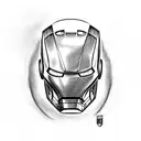 Iron Man facemask tattoo design idea
