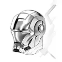 Iron Man facemask tattoo design idea