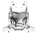 Iron Man facemask tattoo design idea