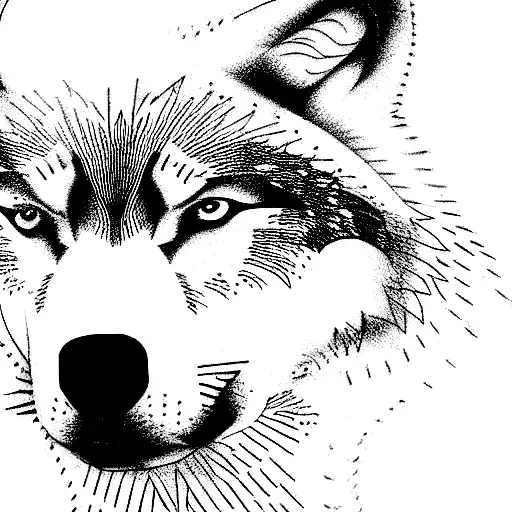 wolf motorbike journey tattoo design idea