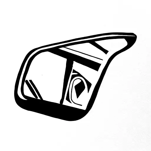 taxi Driver rear view mirror with Travis eyes tattoo design idea