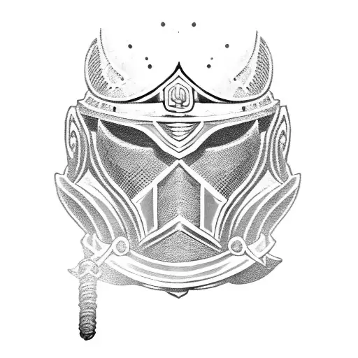 great helm knight tattoo design idea