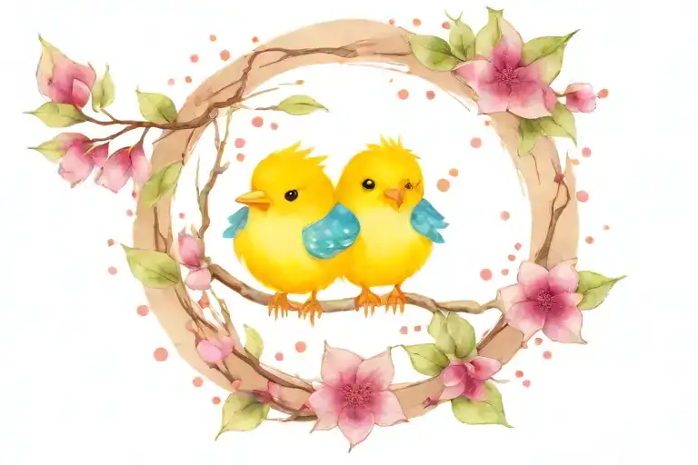 hickory chicks One Piece logo surrounded my rain tattoo design idea