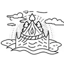 outdoor camping 4x4 tattoo design idea