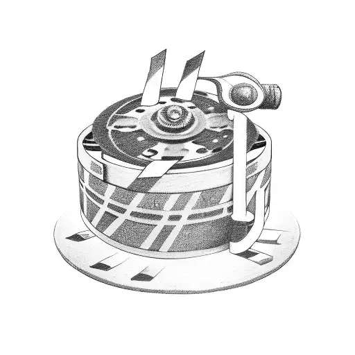 A movie reel with iconic scenes from your favorite movies tattoo design idea