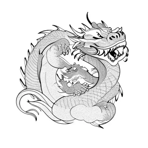Dragon and tiger tattoo design idea