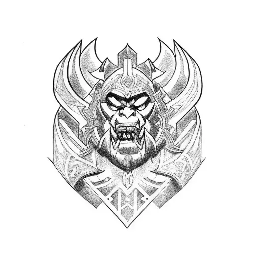 warcraft sleeve tattoo design idea