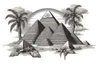 Pyramids in Egypt tattoo design idea