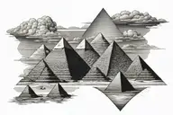 Pyramids in Egypt tattoo design idea