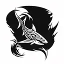 hammer head shark tattoo design idea