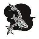 hammer head shark tattoo design idea