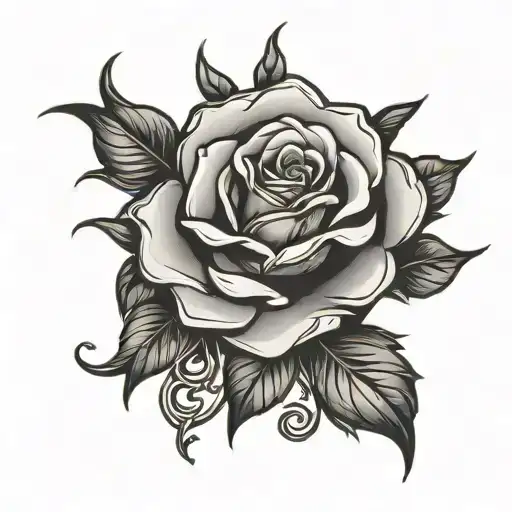 neck tattoo rose tattoo design idea