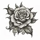 neck tattoo rose tattoo design idea