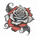 neck tattoo rose tattoo design idea