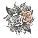 neck tattoo rose tattoo design idea