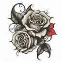 neck tattoo rose tattoo design idea