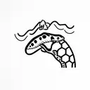 elevator with an alligator tattoo design idea