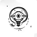 alien spaceship abducting a goose tattoo design idea