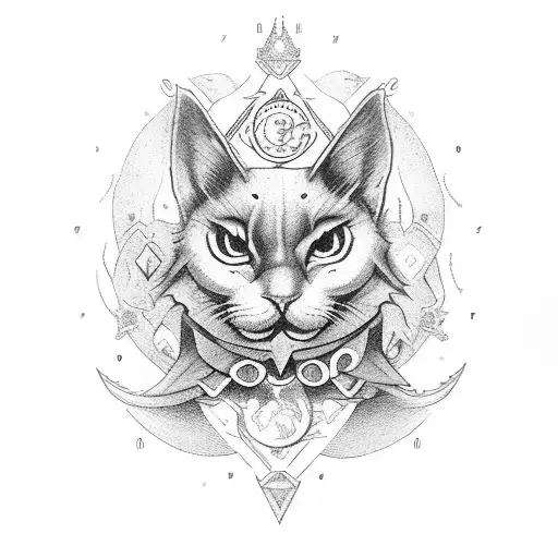 A stylized calendar page with October 1993 circled and decorated with godmother symbols tattoo design idea