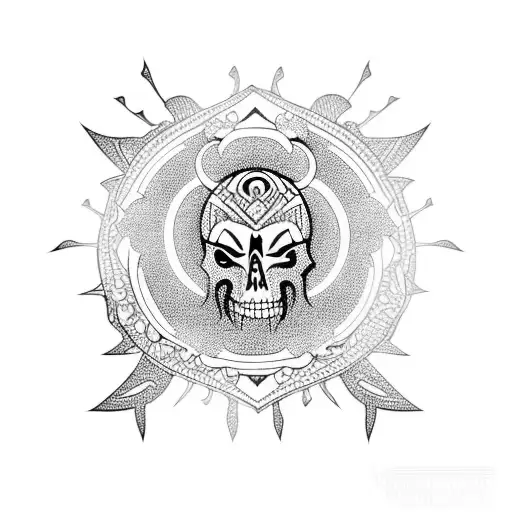 ornamental goth tattoo design idea