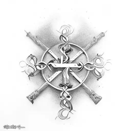 scripture 3 crosses  tattoo design idea
