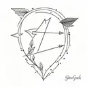arrow and semicolon tattoo design idea