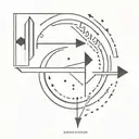 arrow and semicolon tattoo design idea