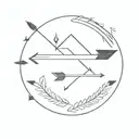 arrow and semicolon tattoo design idea