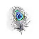 Peacock feather tattoo design idea