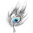 Peacock feather tattoo design idea