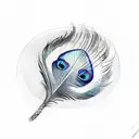 Peacock feather tattoo design idea