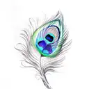 Peacock feather tattoo design idea
