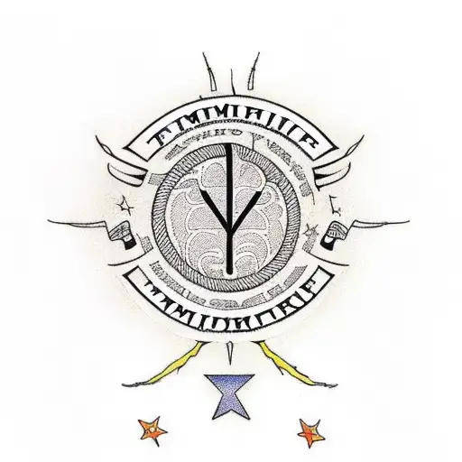 Family tree with initials A D M M M RA tattoo design idea