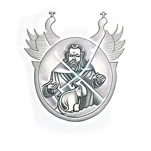 saint christopher tattoo design idea