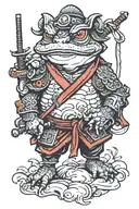samurai toad design tattoo design idea