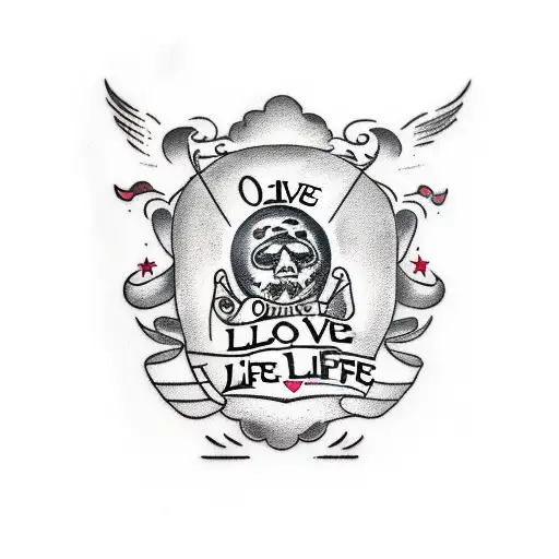 one love one life quote tattoo design idea