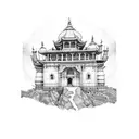 kedarnath temple  tattoo design idea