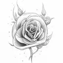 bite me words with trippy roses  tattoo design idea