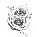 bite me words with trippy roses  tattoo design idea