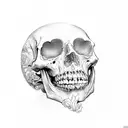 dos calaveras dandose un beso dentro de un corazón  tattoo design idea